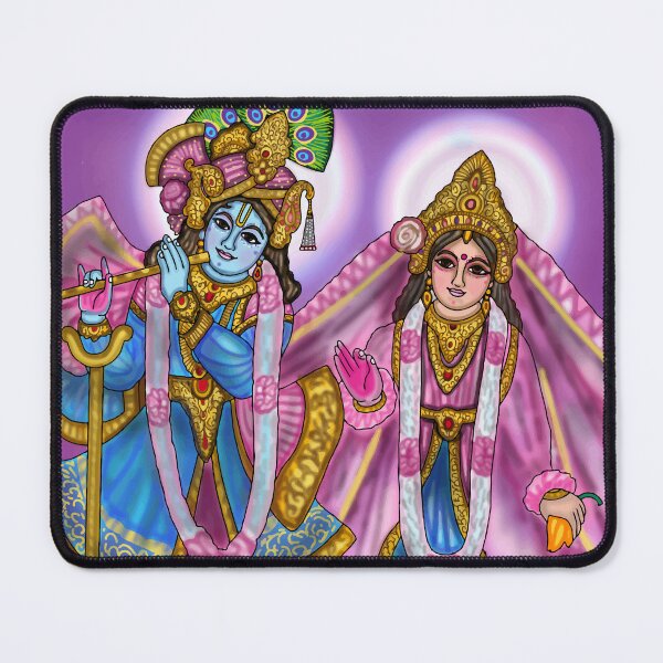 Item preview, Radha Krishna Digital Drawing | Divine Hindu Couple Spiritual Artwork designed and sold by Harshit_Digital_Arts.
