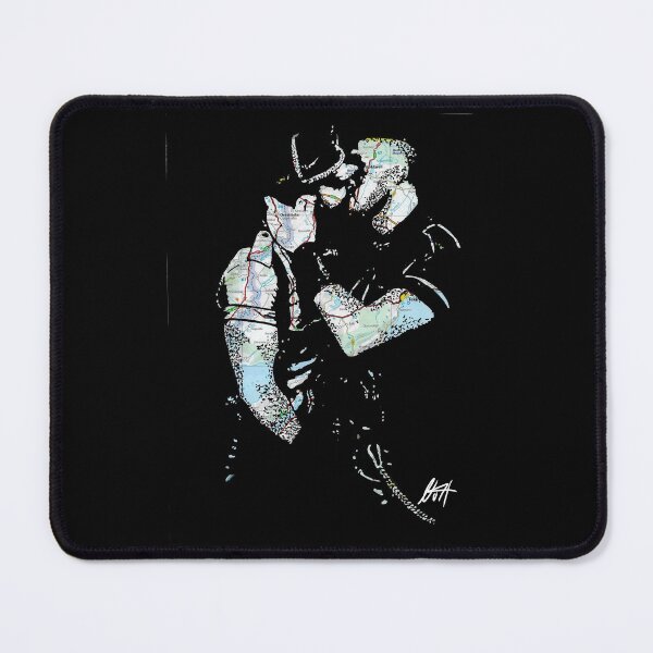 Item preview, Thracian Masculine Leather Men Kissing – Greek & Turkish Borderland Gay Map Art designed and sold by NLMKArtStudio.