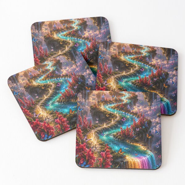 Item preview, Crystal Path Floating Islands Sunset designed and sold by nardreelxz.