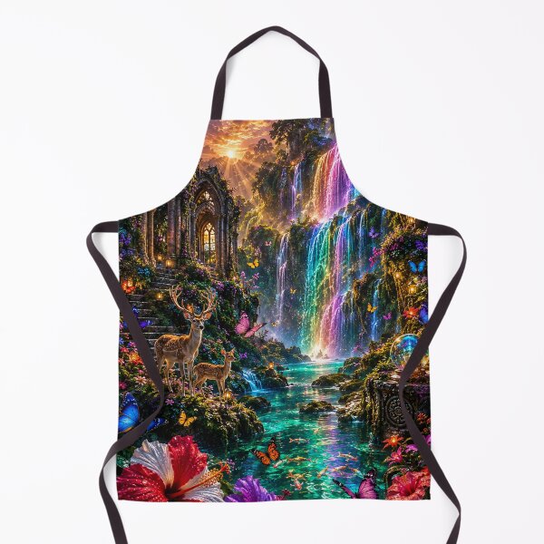 Item preview, Castle Ruins Rainbow Waterfall Deer designed and sold by nardreelxz.