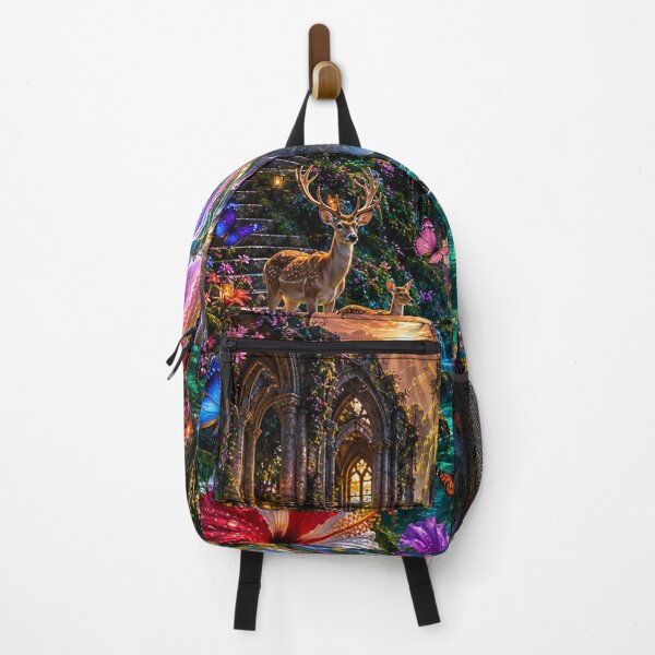 Item preview, Castle Ruins Rainbow Waterfall Deer designed and sold by nardreelxz.