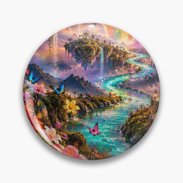 Item preview, Floating Islands Moonlit River Dream designed and sold by nardreelxz.