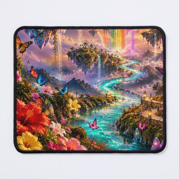 Item preview, Floating Islands Moonlit River Dream designed and sold by nardreelxz.