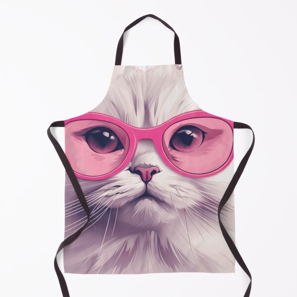 Item preview, Cool White Cat in Pink Sunglasses Cute Pet Portrait designed and sold by L&L.