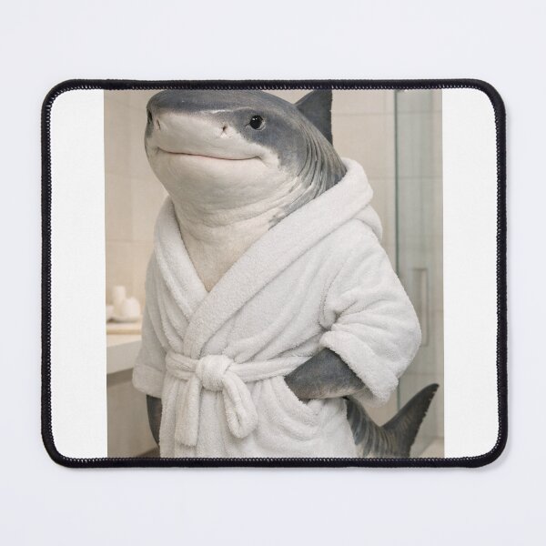 Item preview, Tiger Shark Wearing a Bathrobe designed and sold by Sillytoe.