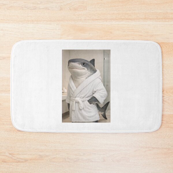 Item preview, Tiger Shark Wearing a Bathrobe designed and sold by Sillytoe.
