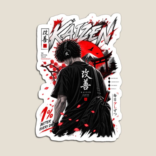 Item preview, Kaizen Anime Gym Self Improvement Motivatio designed and sold by Dark Iron Apparel .