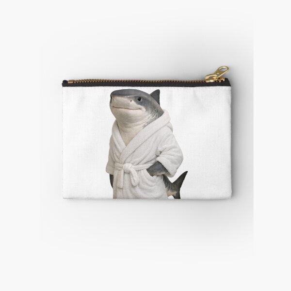 Item preview, Cozy Tiger Shark in a White Bathrobe designed and sold by Sillytoe.