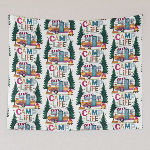 Item preview, Camp Life Cute camper designed and sold by aponwao.