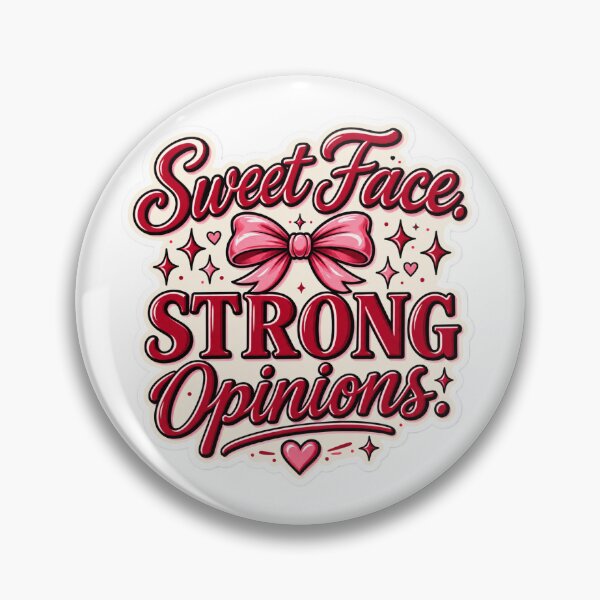 Item preview, Sweet Face Strong Opinions – Female Rage Sticker for Women designed and sold by Northmoth Studio.