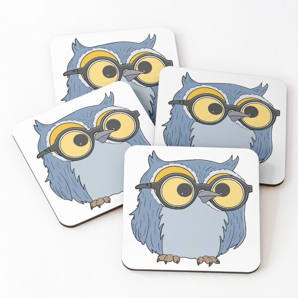 Item preview, Cute Blue Owl with Giant Nerd Glasses designed and sold by shopdiego.