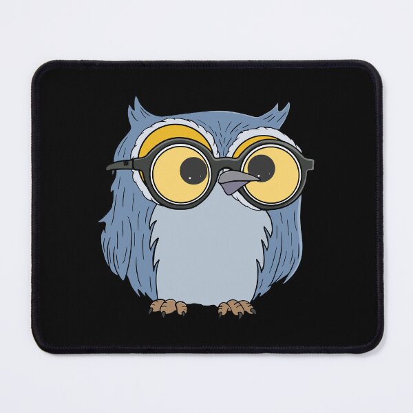 Item preview, Cute Blue Owl with Giant Nerd Glasses designed and sold by shopdiego.