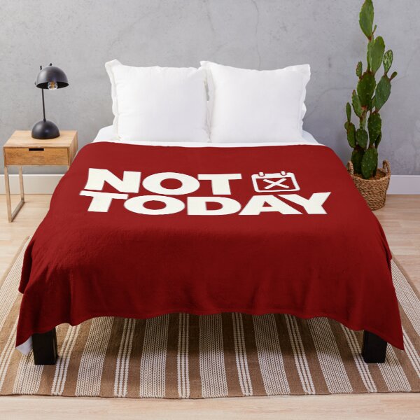 Item preview, Not Today Funny Sarcastic Minimalist Typography Design designed and sold by Spirit of Siam.