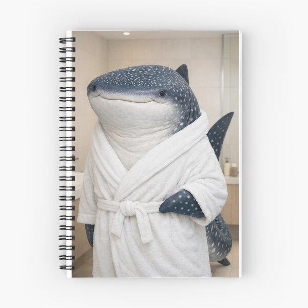 Item preview, Whale Shark Wearing a Bathrobe designed and sold by Sillytoe.