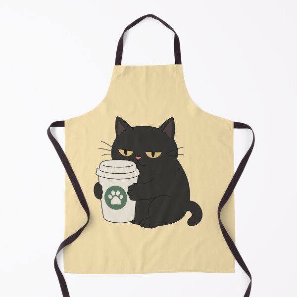Item preview, Grumpy Black Cat Holding Coffee designed and sold by wingoo22.