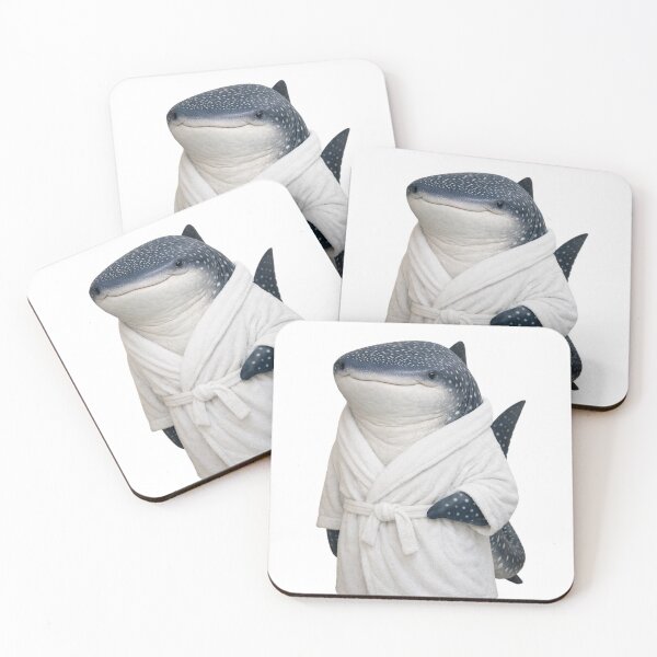 Item preview, Cozy Whale Shark in a White Bathrobe designed and sold by Sillytoe.