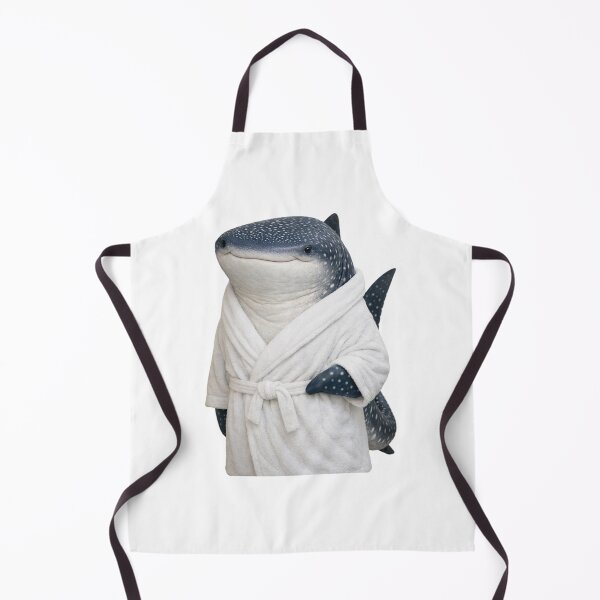 Item preview, Cozy Whale Shark in a White Bathrobe designed and sold by Sillytoe.