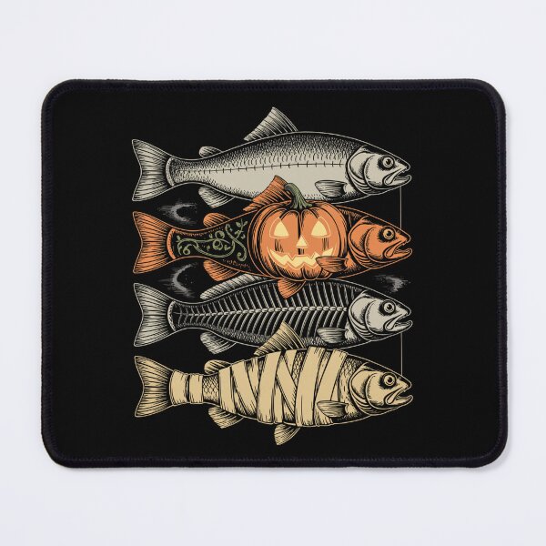Item preview, Halloween Trout Fish Ghost Pumpkin Skeleton  designed and sold by ZACK ART.