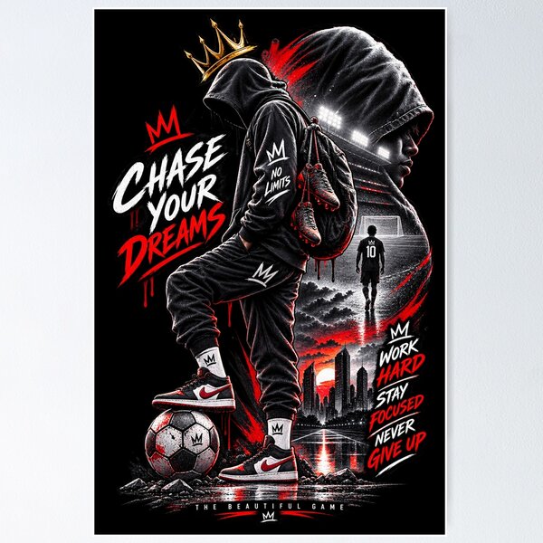 Item preview, Chase Your Dreams Football Motivation designed and sold by LegendCourt.