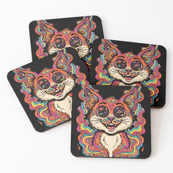 Item preview, Psychedelic Cosmic Cat Portrait designed and sold by Pixel-Perfecto.