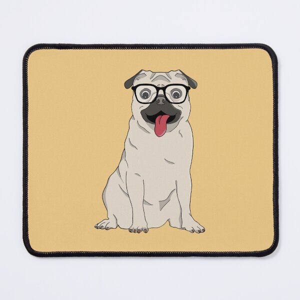 Item preview, Funny Pug Dog with Big Nerd Glasses designed and sold by shopdiego.