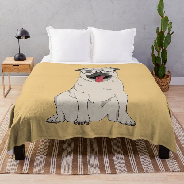 Item preview, Funny Pug Dog with Big Nerd Glasses designed and sold by shopdiego.