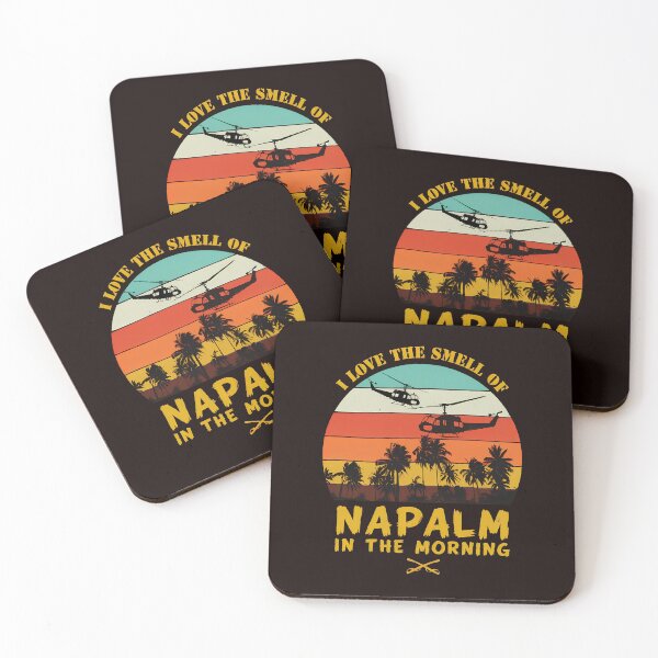 Item preview, Smell Of Napalm Morning Retro Sunset Helicopters Art designed and sold by FlipStrawSpot.