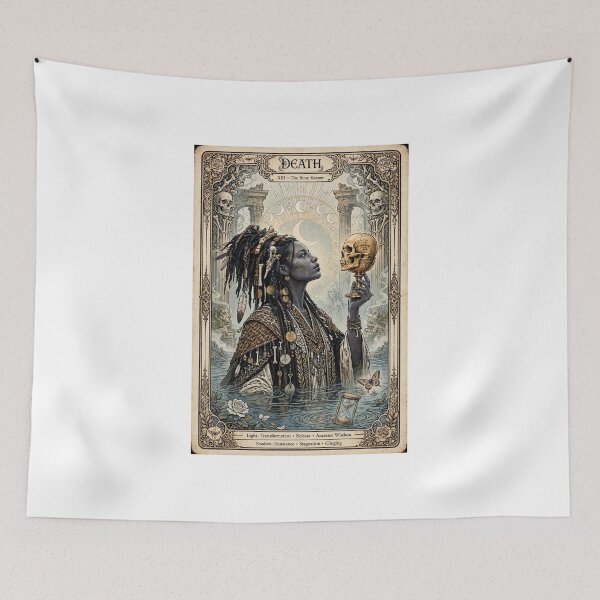 Item preview, Death Tarot Card XIII The Bone Keeper - Gothic Ancestor Wisdom - Dark Academia Occult Art designed and sold by ExpressoJungle.