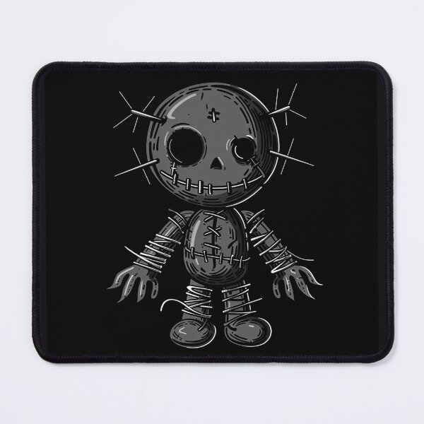 Item preview, Creepy Stitched Poppet Doll with Pins Gothic Black and White Horror Art Design designed and sold by inkoutninja.
