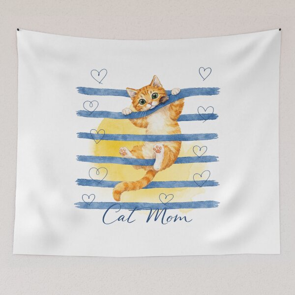 Item preview, Cat Mom Watercolor Cat designed and sold by Nacho Average Designs.