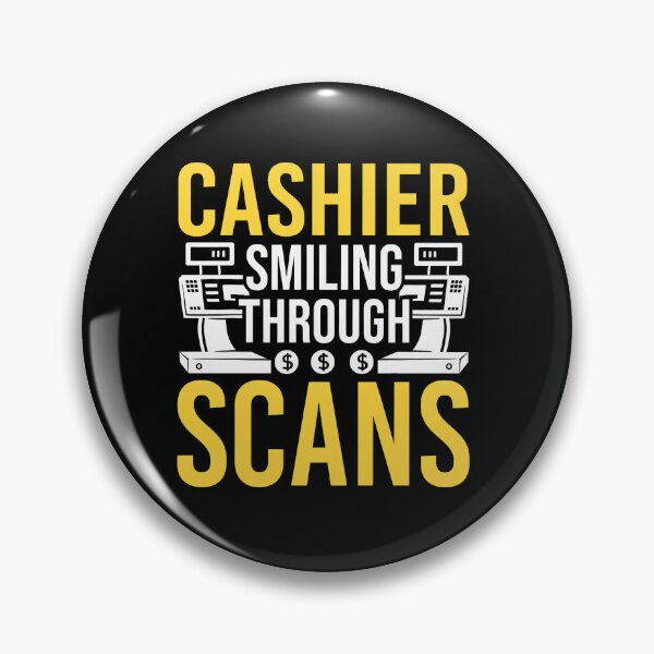 Item preview, Cashier Smiling Through Scans Funny Retail Work Gift designed and sold by ercszur.