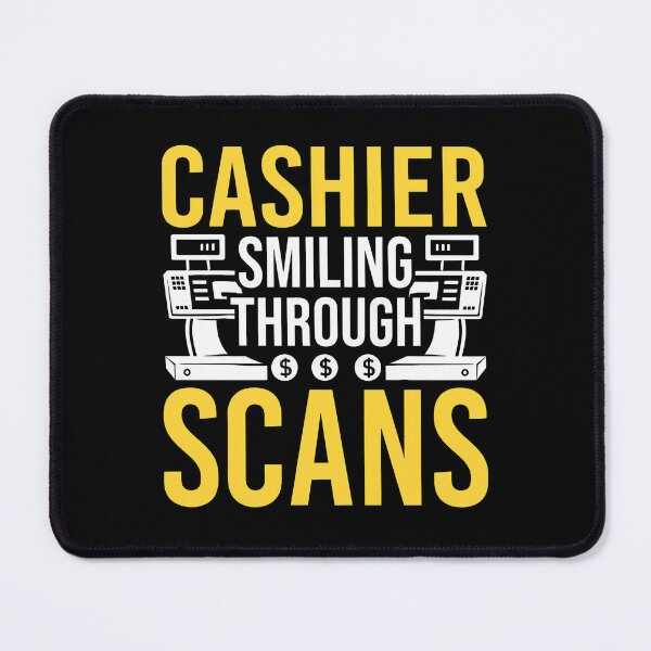 Item preview, Cashier Smiling Through Scans Funny Retail Work Gift designed and sold by ercszur.
