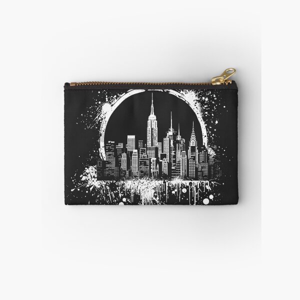 Item preview, New York City Skyline Ink Splatter Black and White Urban Art Design designed and sold by inkoutninja.