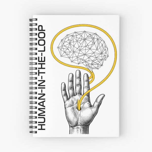 Item preview, Human-in-the-Loop AI: Engraved Tech Hand and Neural Brain Art designed and sold by Joseph Arc.