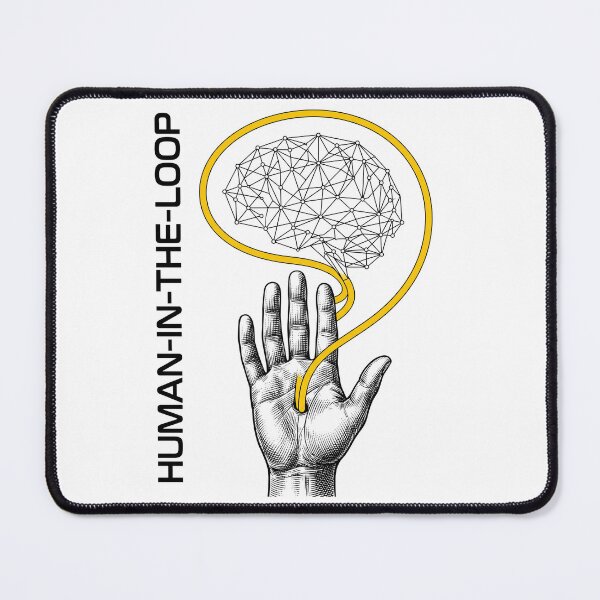 Item preview, Human-in-the-Loop AI: Engraved Tech Hand and Neural Brain Art designed and sold by Joseph Arc.