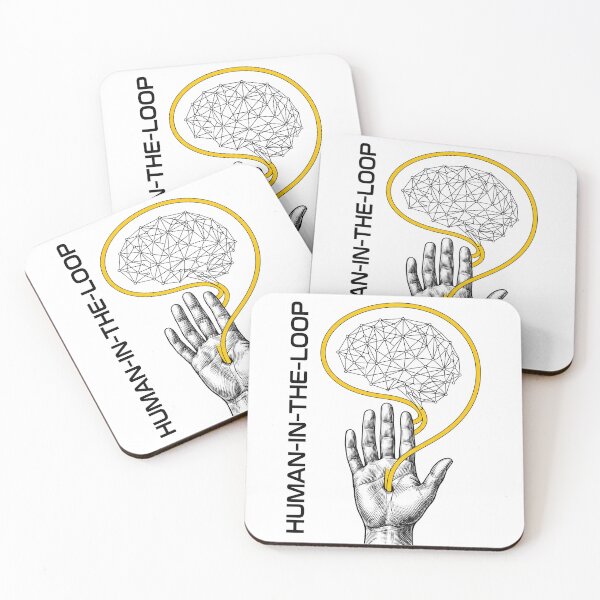 Item preview, Human-in-the-Loop AI: Engraved Tech Hand and Neural Brain Art designed and sold by Joseph Arc.