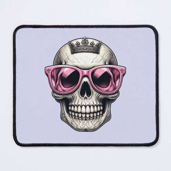 Item preview, Funny Cool Skull with Pink Sunglasses and Crown designed and sold by SweetLilith.