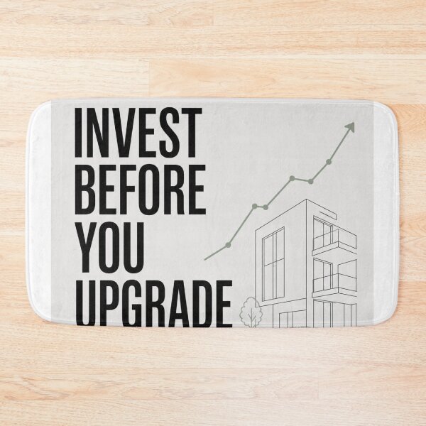 Item preview, INVEST BEFORE YOU UPGRADE — Modern Real Estate & Finance Editorial Poster designed and sold by Zaramodo.