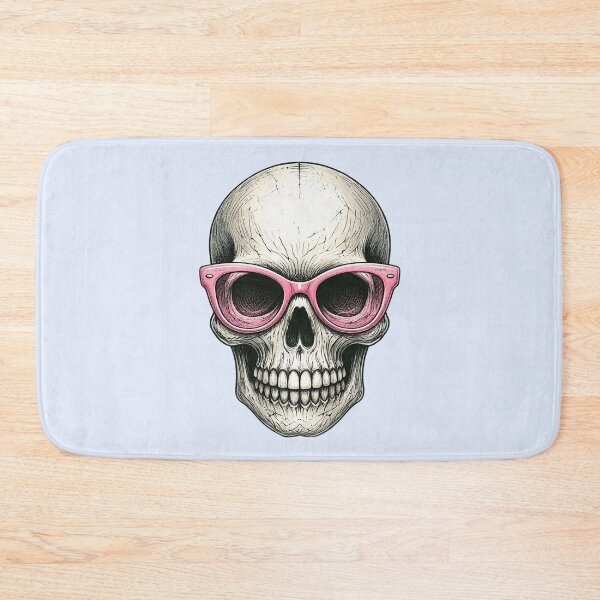 Item preview, Funny Cool Skull with Pink Sunglasses  designed and sold by SweetLilith.