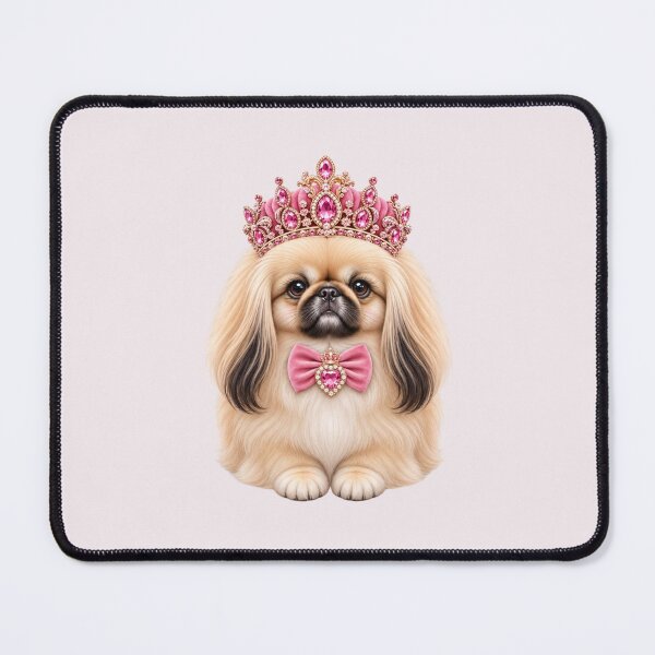 Item preview, Royal Pink Pekingese Princess – Luxury Jeweled Crown Dog designed and sold by HO•Designs.