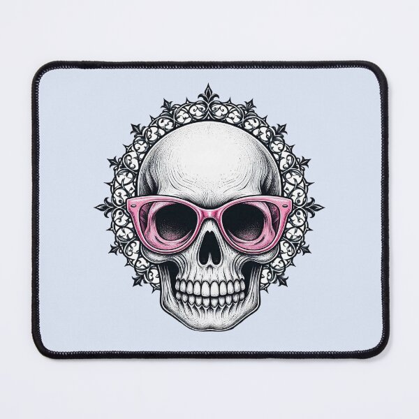 Item preview, Funny Gothic Skull in Pink Sunglasses designed and sold by SweetLilith.