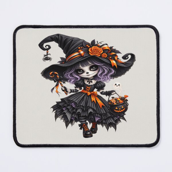 Item preview, Candy Cauldron Witch for Goth Halloween Fans designed and sold by POD DYNASTY | Original Print On Demand T-Shirt Graphics.