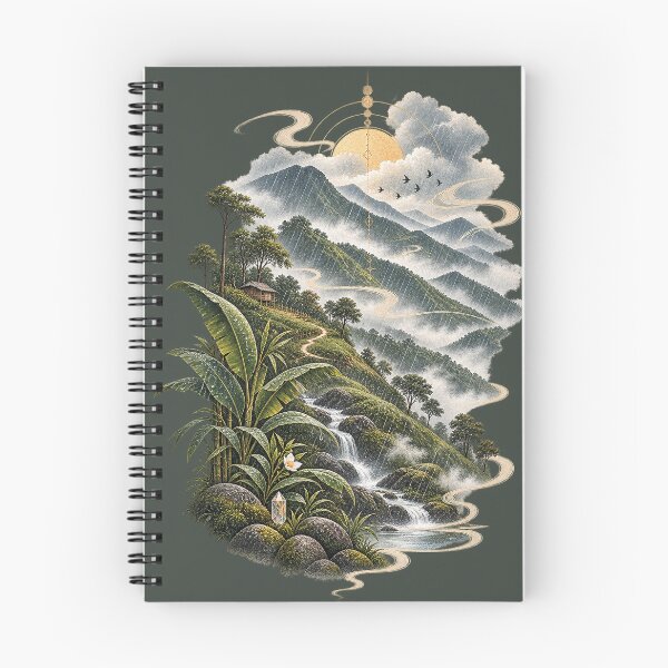 Item preview, Monsoon Ridge Rainy Mountain Landscape Art designed and sold by StoneOak.