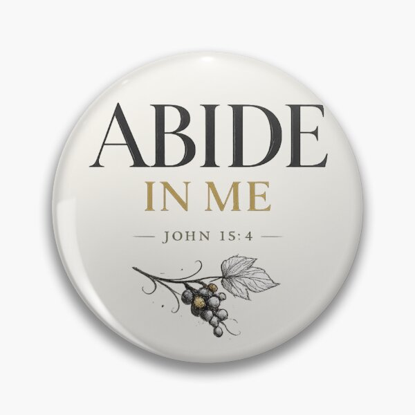 Item preview, Abide In Me John 15 4 Vintage Scripture Quote designed and sold by QCena.