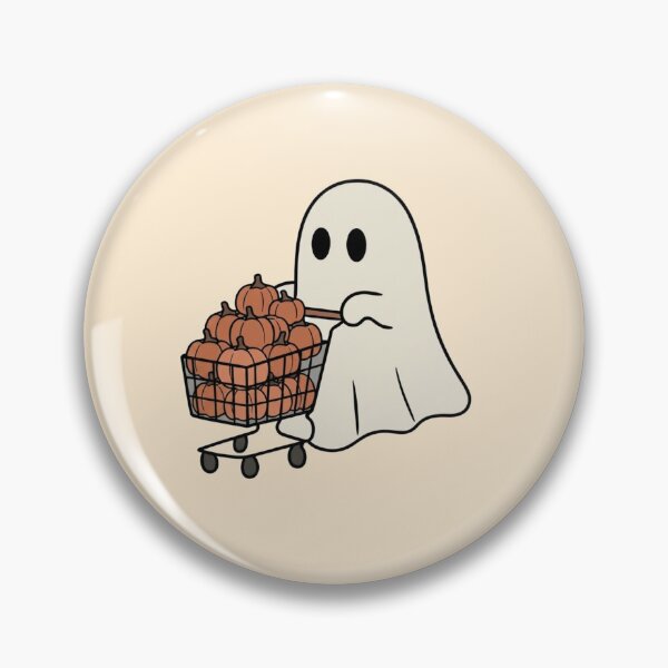 Item preview, Cute Ghost Pushing Shopping Cart Full Of Pumpkins designed and sold by wingoo22.