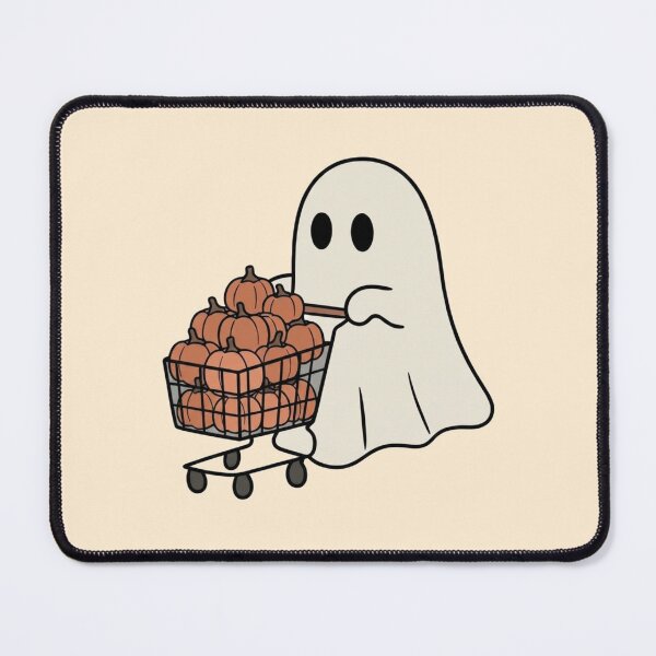 Item preview, Cute Ghost Pushing Shopping Cart Full Of Pumpkins designed and sold by wingoo22.