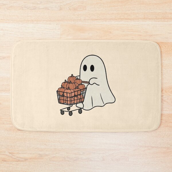 Item preview, Cute Ghost Pushing Shopping Cart Full Of Pumpkins designed and sold by wingoo22.