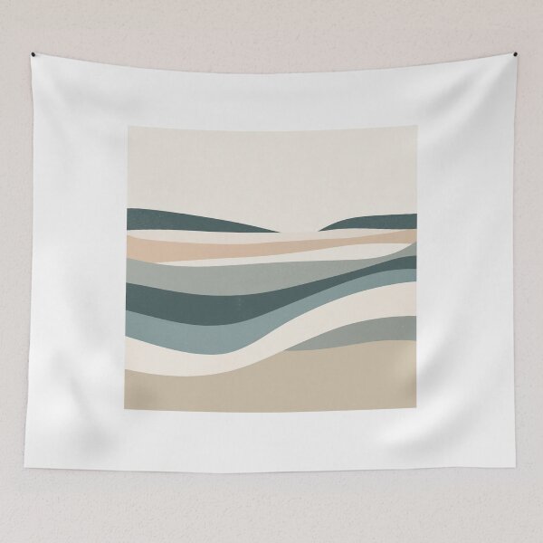 Item preview, Minimalist Coastal Landscape Abstract Organic Waves designed and sold by Zaramodo.