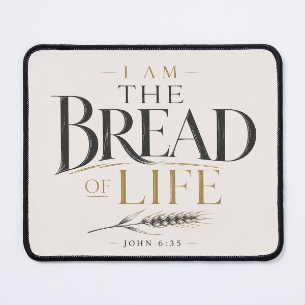 Item preview, I Am The Bread of Life John 6:35 Vintage Scripture Quote designed and sold by QCena.