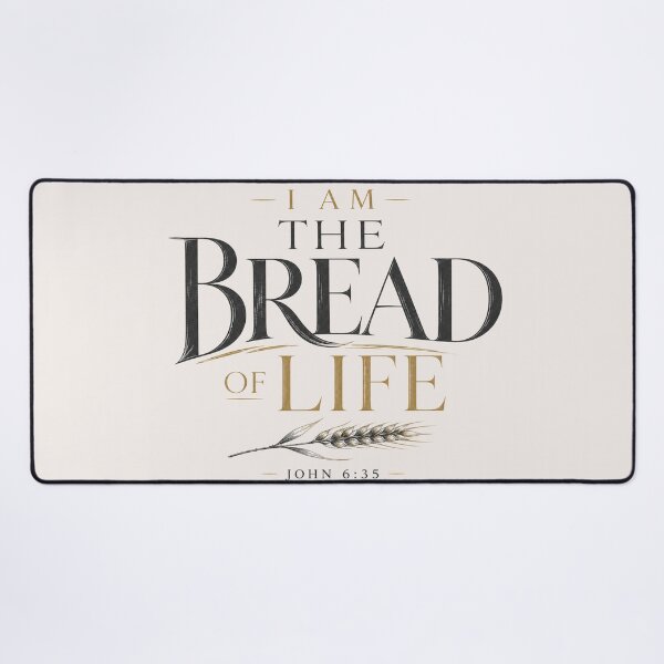 Item preview, I Am The Bread of Life John 6:35 Vintage Scripture Quote designed and sold by QCena.